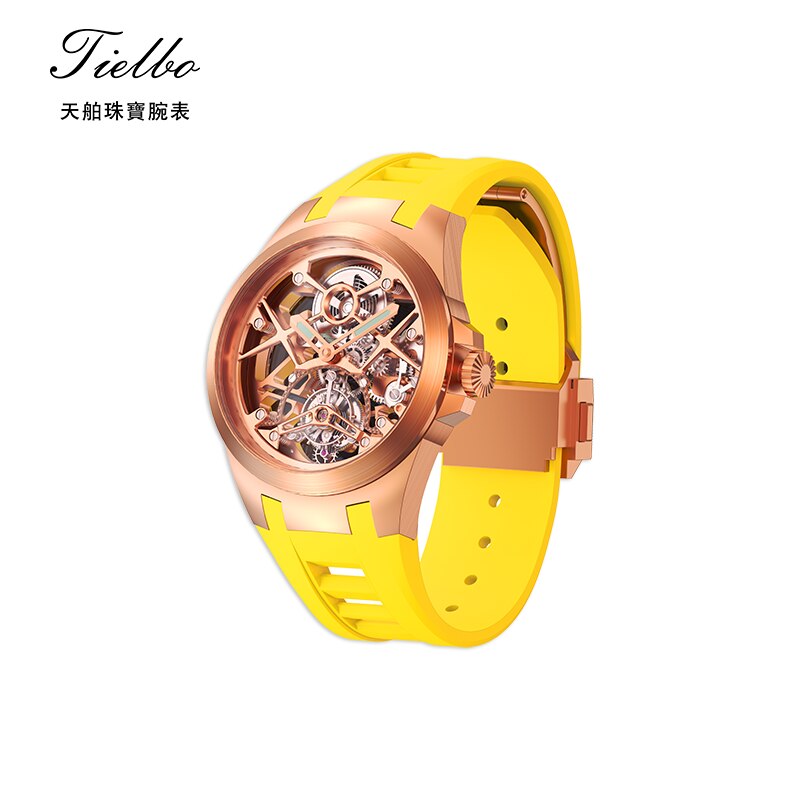 TIELBO watch for men tourbillon watches men automatic stainless steel mechanical waterproof fashion wristwatches TY306